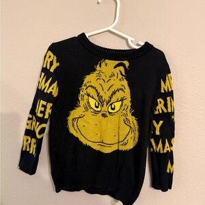 Kids Grinch Black Sweater
